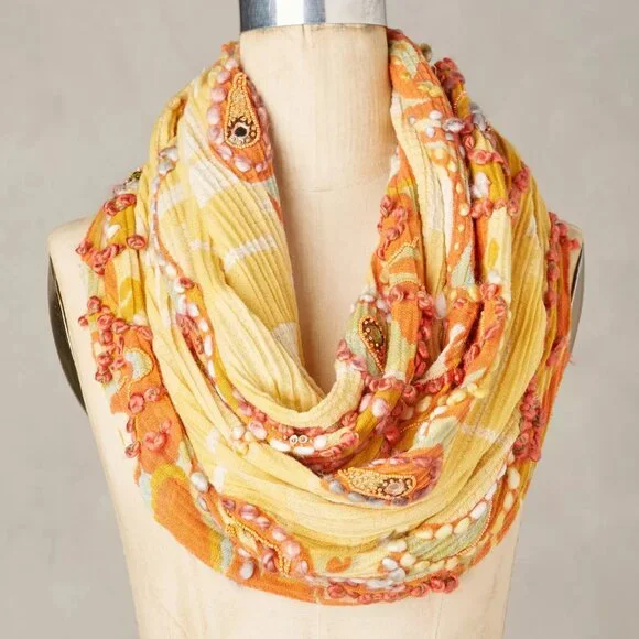 Like New Handmade Cotton Anthropologie scarf - Picture 1 of 5